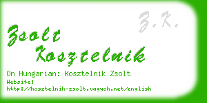 zsolt kosztelnik business card